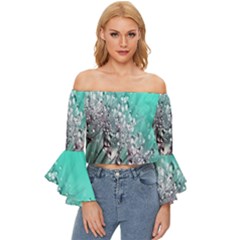 Dandelion Off Shoulder Flutter Bell Sleeve Top by artworkshop