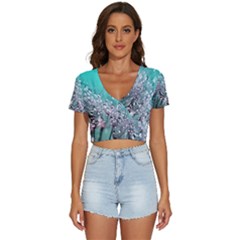 Dandelion V-neck Crop Top by artworkshop