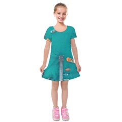 Dock Kids  Short Sleeve Velvet Dress by artworkshop