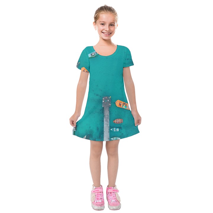 Dock Kids  Short Sleeve Velvet Dress