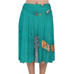 Dock Velvet Flared Midi Skirt by artworkshop