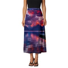 Dawn Classic Midi Chiffon Skirt