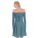 Beetle Green	 - 	Off Shoulder Skater Dress View2