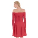 Amaranth Red	 - 	Off Shoulder Skater Dress View2