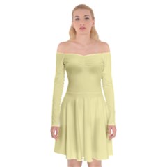 Yellow Iris	 - 	off Shoulder Skater Dress by ColorfulDresses