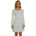 Pearl River Grey	 - 	Long Sleeve Wide Neck Velvet Dress View1