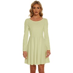 Sand Dollar	 - 	long Sleeve Wide Neck Velvet Dress