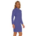 Blue Iris	 - 	Long Sleeve Shirt Collar Bodycon Dress View3