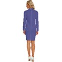 Blue Iris	 - 	Long Sleeve Shirt Collar Bodycon Dress View4