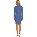 Blue Yonder	 - 	Long Sleeve Shirt Collar Bodycon Dress View4