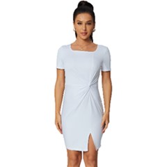 Alice Blue	 - 	fitted Knot Split End Bodycon Dress