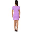 Lavender Purple	 - 	Fitted Knot Split End Bodycon Dress View4