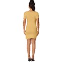 Sunset Gold	 - 	Fitted Knot Split End Bodycon Dress View4