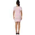 Soft Bubblegum Pink	 - 	Fitted Knot Split End Bodycon Dress View4