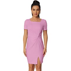 Lilac Sachet	 - 	fitted Knot Split End Bodycon Dress