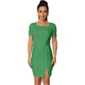 Clover Green	 - 	Fitted Knot Split End Bodycon Dress View1