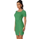 Clover Green	 - 	Fitted Knot Split End Bodycon Dress View2