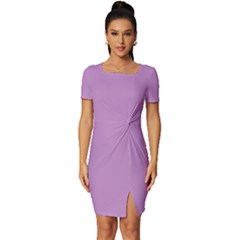 Purple Dragon	 - 	fitted Knot Split End Bodycon Dress by ColorfulDresses