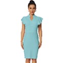 Limpet Shell	 - 	Vintage Frill Sleeve V-Neck Bodycon Dress View1