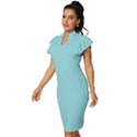 Limpet Shell	 - 	Vintage Frill Sleeve V-Neck Bodycon Dress View2