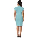 Limpet Shell	 - 	Vintage Frill Sleeve V-Neck Bodycon Dress View4