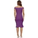 Byzantine Purple	 - 	Off Shoulder Ruffle Split Hem Bodycon Dress View4