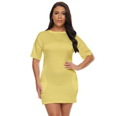 Macaroon Yellow	 - 	just Threw It On Dress by ColorfulDresses