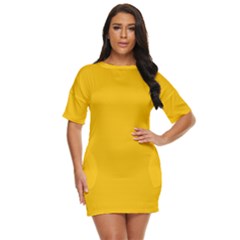 Mikado Yellow	 - 	just Threw It On Dress by ColorfulDresses