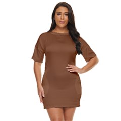 Sepia Brown	 - 	just Threw It On Dress by ColorfulDresses