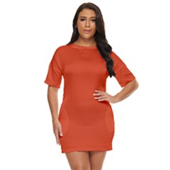 Tangerine Tango Orange	 - 	just Threw It On Dress by ColorfulDresses