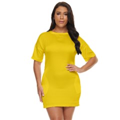 Rubber Duck Yellow	 - 	Just Threw It On Dress