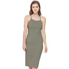 Army Brown	 - 	bodycon Cross Back Summer Dress by ColorfulDresses