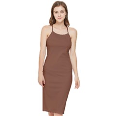 Sepia Brown	 - 	bodycon Cross Back Summer Dress by ColorfulDresses