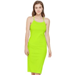 Bitter Lime	 - 	bodycon Cross Back Summer Dress by ColorfulDresses