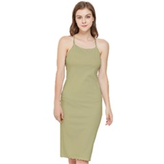 Misty Gold	 - 	bodycon Cross Back Summer Dress by ColorfulDresses