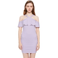 Languid Lavender Purple	 - 	shoulder Frill Bodycon Summer Dress by ColorfulDresses