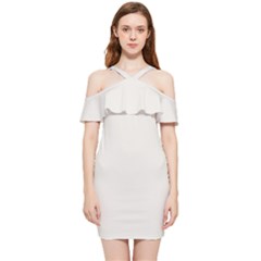 Coconut Milk	 - 	shoulder Frill Bodycon Summer Dress by ColorfulDresses