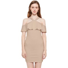 Mellow Buff	 - 	shoulder Frill Bodycon Summer Dress by ColorfulDresses