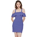 Blue Iris	 - 	Shoulder Frill Bodycon Summer Dress View3