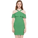 Clover Green	 - 	Shoulder Frill Bodycon Summer Dress View1