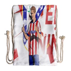 Fernando Torres Wallpaper Drawstring Bag (large) by artworkshop