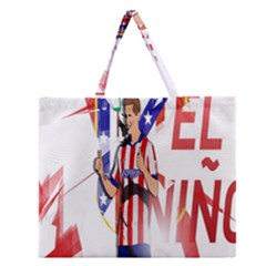 Fernando Torres Wallpaper Zipper Large Tote Bag by artworkshop