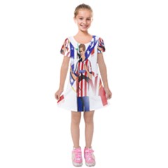 Fernando Torres Wallpaper Kids  Short Sleeve Velvet Dress by artworkshop