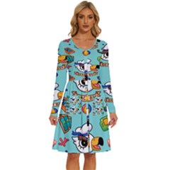 Guillever Wp Long Sleeve Dress With Pocket by artworkshop