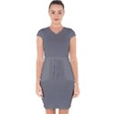 Steel Grey	 - 	Capsleeve Drawstring Dress View1