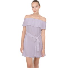 Languid Lavender Purple	 - 	off Shoulder Chiffon Dress by ColorfulDresses