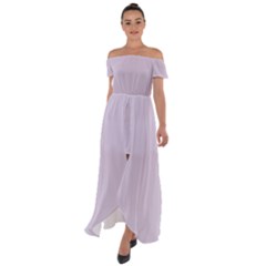 Languid Lavender Purple	 - 	off Shoulder Open Front Chiffon Dress by ColorfulDresses