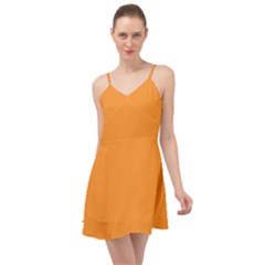 Deep Saffron Orange	 - 	summer Time Chiffon Dress by ColorfulDresses