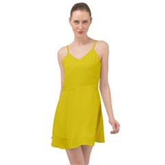 Corn Yellow	 - 	summer Time Chiffon Dress by ColorfulDresses