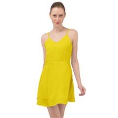 Bumblebee Yellow	 - 	summer Time Chiffon Dress by ColorfulDresses